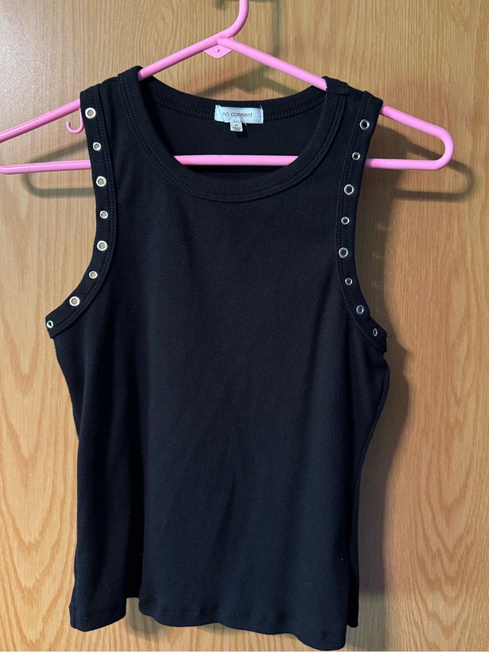 No comment women’s black tank top